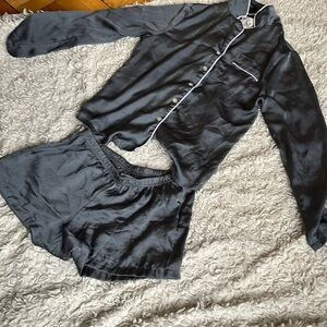 Satin PJ set with shorts